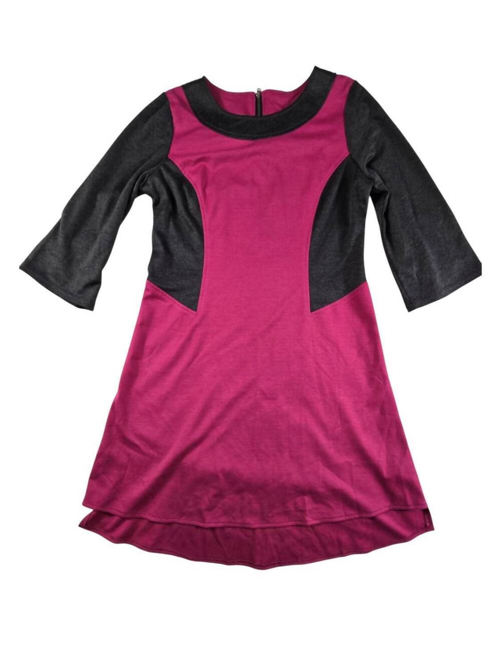 NEW UNCLE FRANK women's color block knit dress in hot pink